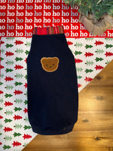 Load image into Gallery viewer, Long shirt collar sweater - Navy knit effect