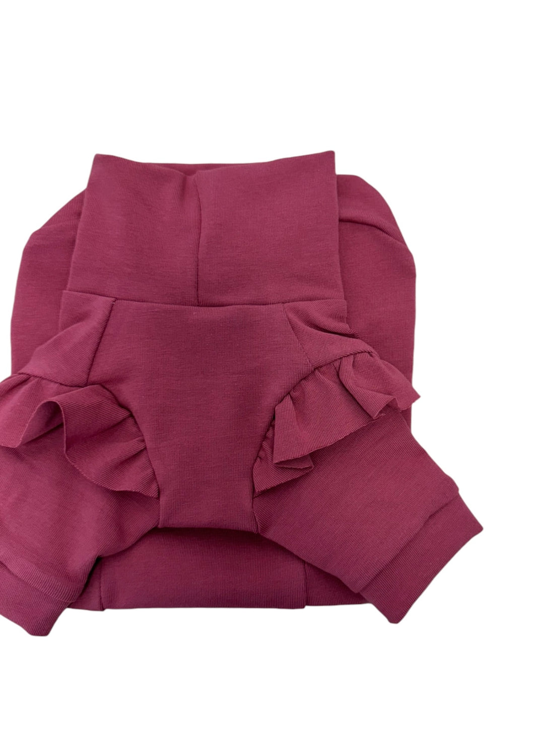 RUFFLES Long Sleeve Turtleneck - Pink Lipstick