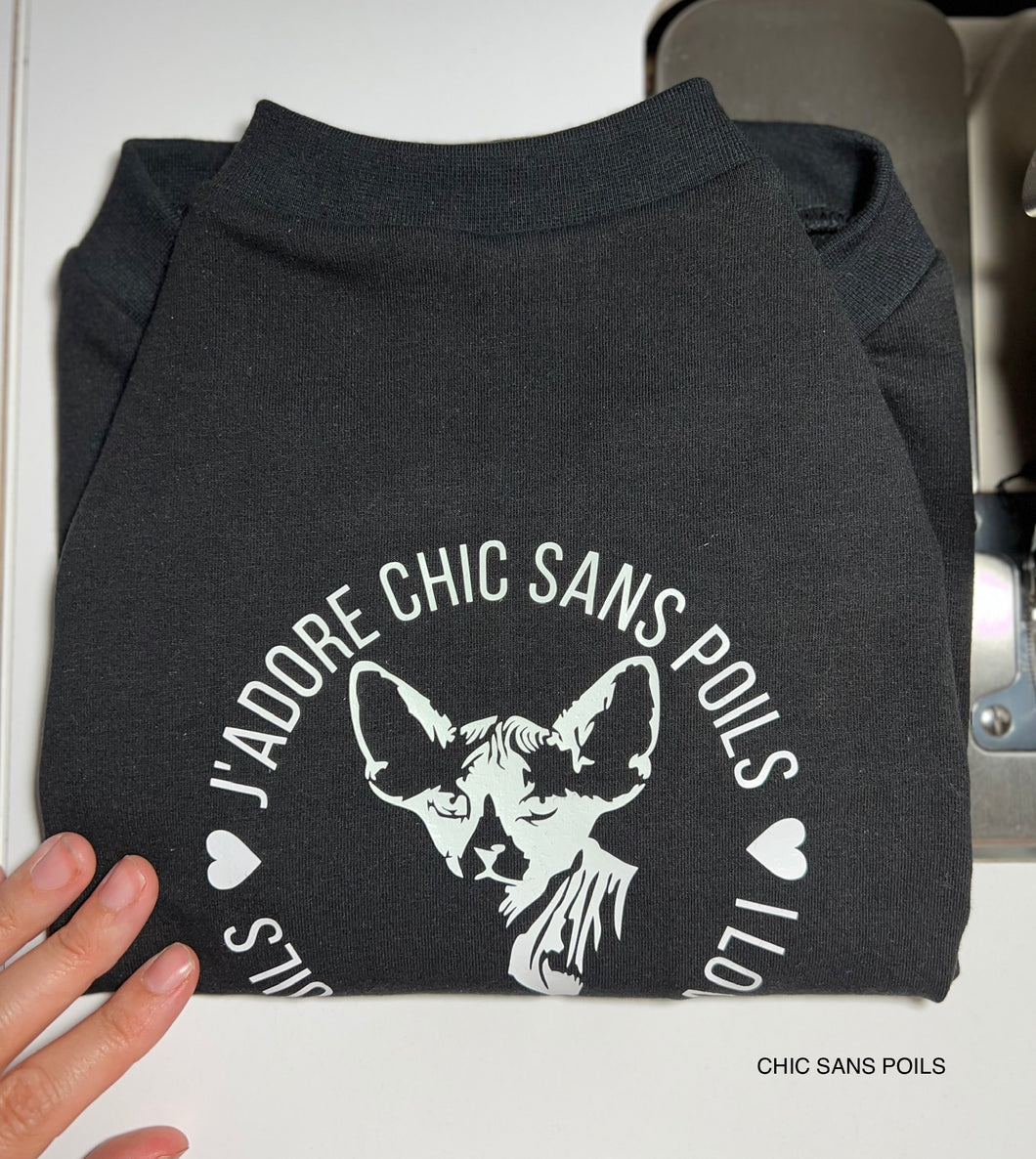 Crew neck de coton biologique - Noir 