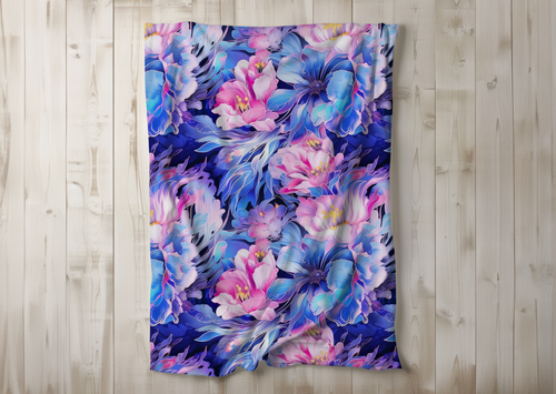 Doudou squishy -  Blue Flowers