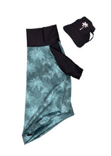 Load image into Gallery viewer, UV protection SPF 50+ ECO - Palm Trees BLACK SLEEVES &amp; COLLAR