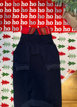 Load image into Gallery viewer, Long shirt collar sweater - Navy knit effect