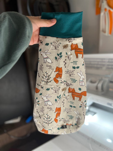Turtleneck Camisole Sleeves READY TO SHIP - Teal Winter Foxes