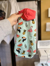 Load image into Gallery viewer, READY TO SHIP Hooded Camisole - Flamingo-parrot mint 