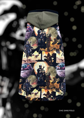 Hooded tank top - JEDI & khaki