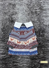 Load image into Gallery viewer, Long shirt collar sweater - Blue and gray knit effect