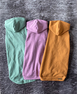 Chandail  long à capuche - Caramel & rayé