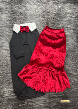 Load image into Gallery viewer, Long sleeve dress - Velvet red