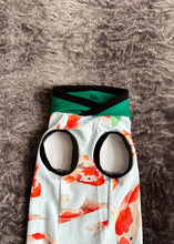 Load image into Gallery viewer, Hooded camisole - Koi &amp; green