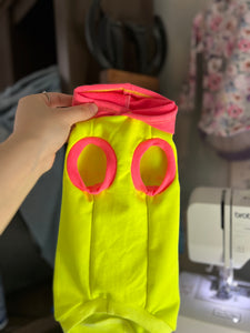 Long sleeve hoodie - NEON Yellow &amp; pink SUMMER