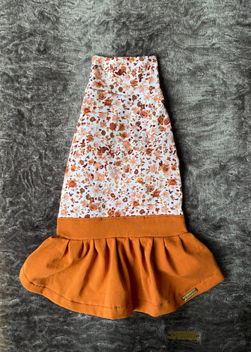 Long sleeve dress - Rust floral
