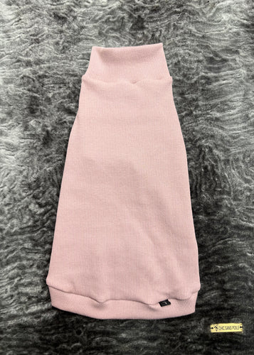 Turtleneck - Old pink cotton rib