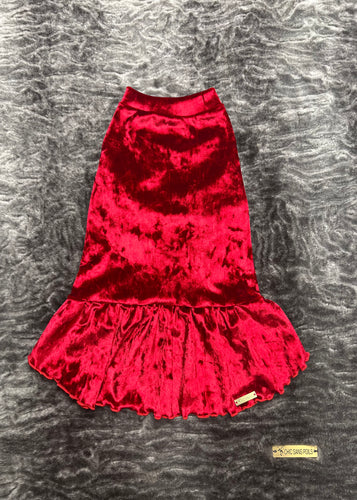 Long sleeve dress - Velvet red
