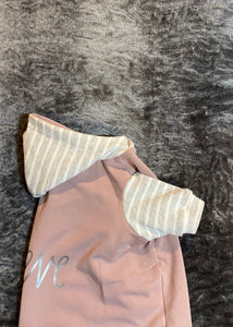 Long hooded sweater - LOVE old pink &amp; striped