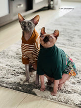 Load image into Gallery viewer, Long Curve Hooded Sweater - Caramel &amp; Striped
