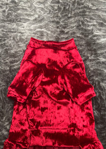 Long sleeve dress - Velvet red