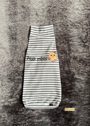 Turtleneck - Small potato + hearts STRIPED WIDER