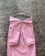 Load image into Gallery viewer, Long Hooded Sweater - Mauve Pink &amp; Striped