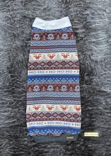 Load image into Gallery viewer, Long shirt collar sweater - Blue and gray knit effect