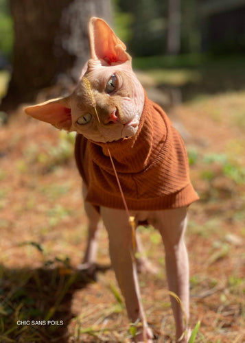 Tricot de bambou - Orange brûlé
