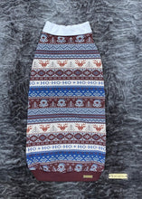 Charger l&#39;image dans la galerie, Chandail long col chemise - Effet tricot bleu et burgundy
