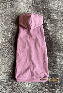 Long Hooded Sweater - Mauve Pink &amp; Striped