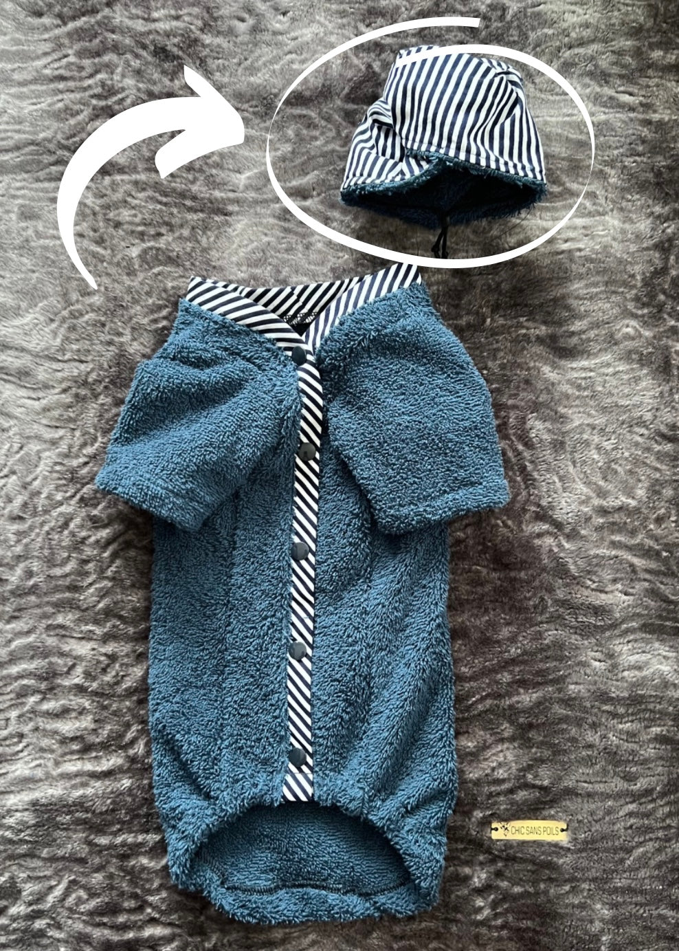Bonnet de bain - Marine & rayé