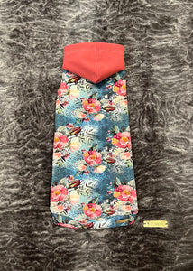Camisole capuche - Bouquets fleuris bleus