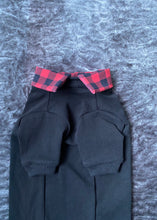 Load image into Gallery viewer, Long shirt collar sweater - Black red plaid