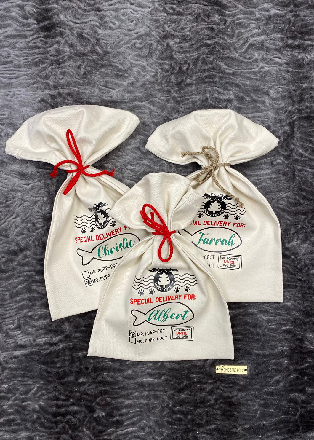 Poche de Noël personnalisée