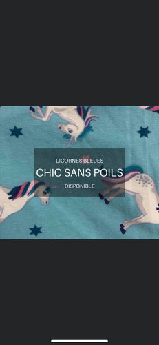 Long sweater - Blue unicorns and black outlines
