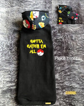 Load image into Gallery viewer, Long Hooded Sweater - Poké Patterns