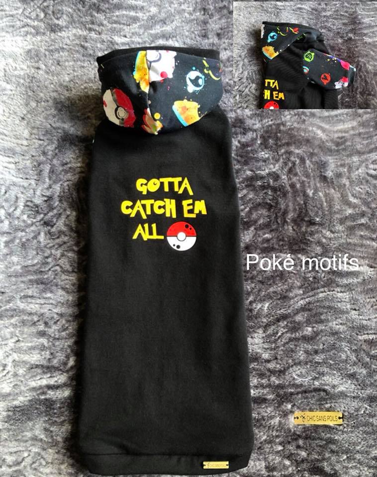 Long Hooded Sweater - Poké Patterns